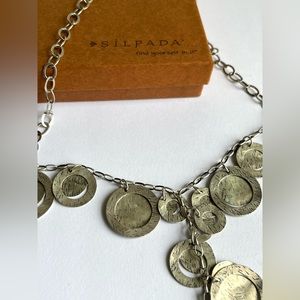 Silpada Sterling Circle Disc Necklace Drop Design